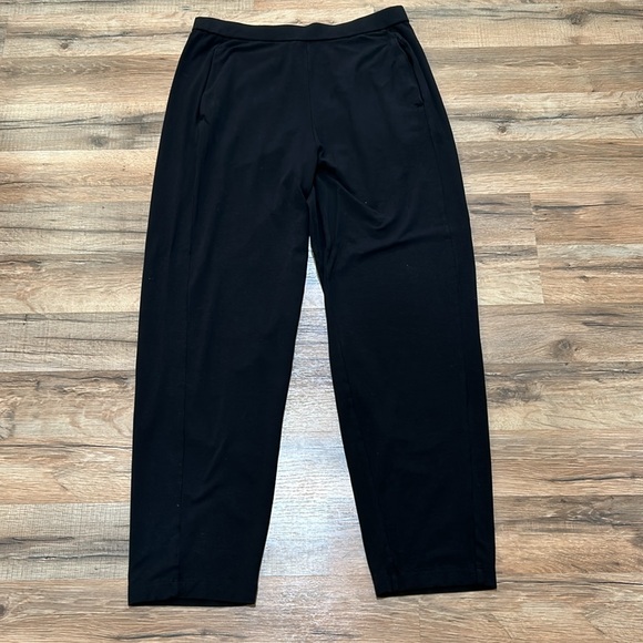 Eileen Fisher Pants - EILEEN FISHER OVERSIZED PANTSUIT HIGH RISE BLACK LIGHTWEIGHT Sz SMALL